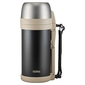 써모스 대용량 더블컵 보온병 FDH-1706K, 블랙베이지, 1.65L, 1개
