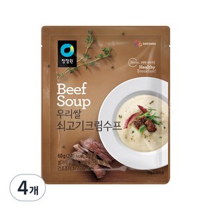 청정원 우리쌀 쇠고기크림수프, 60g, 4개