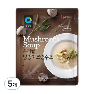 청정원 우리쌀 양송이크림수프, 60g, 5개