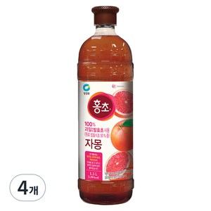 대상 청정원 홍초 자몽, 1.5L, 4개