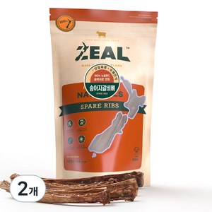 질 ZEAL 뉴질랜드산 강아지 수제간식 덴탈케어, 송아지갈비뼈, 125g, 2개