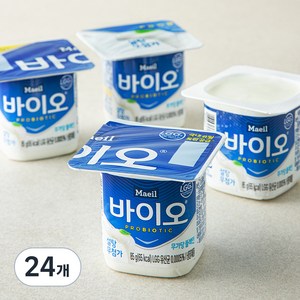 매일바이오 무가당 플레인, 85g, 24개