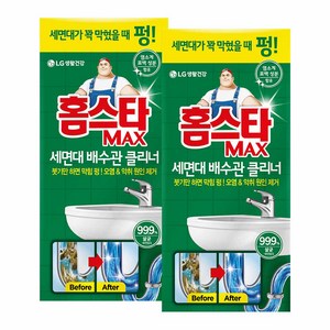 홈스타 맥스 세면대 배수관 클리너, 230ml, 2개