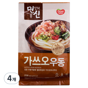 동원 면발의신 가쓰오우동, 385.6g, 4개