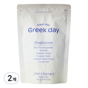 그릭데이 흑임자놀라 시리얼, 150g, 2개