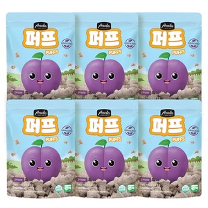 아넬라 유기농인증 퍼프, 푸룬, 20g, 6개