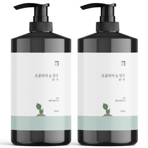 살림백서 오푼티아 앤 밤부 퍼퓸 샴푸 베이비파우더, 500ml, 2개