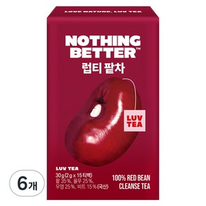 럽티 팥차 티백, 2g, 15개입, 6개