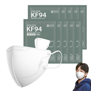 리벤스 에버퓨어 새부리형 황사방역마스크 대형 KF94, 화이트, 10개, 5개입