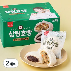 삼립 호빵 발효미종 단팥 7입 + 야채 7입, 2세트