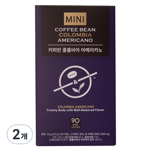 커피빈 콜롬비아 아메리카노 미니 스틱커피, 81g, 2개