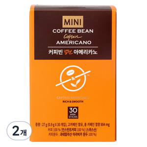 커피빈 캡틴 아메리카노 스틱커피, 900mg, 30개입, 2개