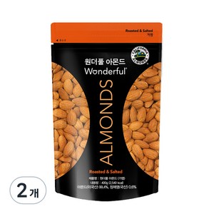 파라마운트팜스 원더풀 아몬드, 400g, 2개