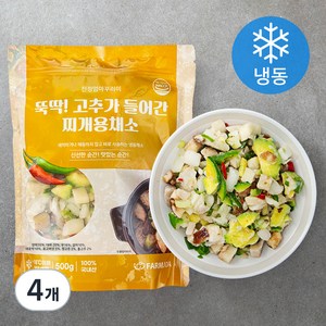 친정엄마꾸러미 뚝딱! 고추가 들어간 찌개용 채소 (냉동), 500g, 4개