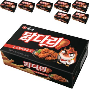 농심닭다리 핫숯불바베큐, 66g, 8개