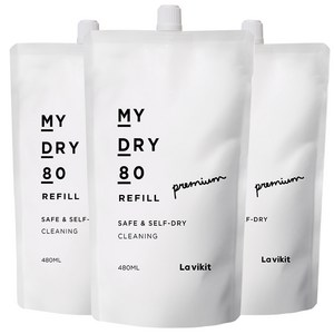 라비킷 마이드라이80 셀프드라이클리닝 세탁 전용세제 리필, 3개, 480ml