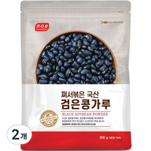 OQB 쪄서볶은 국산 검은콩가루, 2개, 500g