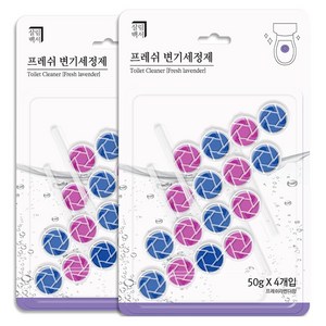 살림백서 프레쉬 변기 세정제 라벤더향 4p, 200g, 2개