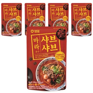 샘표 마라 샤브샤브 육수, 200g, 5개