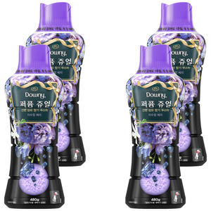 다우니 퍼퓸 쥬얼 향기부스터 자수정 베리, 480g, 4개