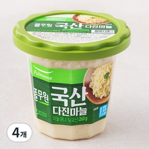 풀무원 다진마늘 용기, 260g, 4개