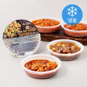 매콤 덮밥소스 A 세트 치즈불닭 210g + 제육덮밥 210g + 김치짜글이 200g + 매콤 히로미찌찜닭 250g (냉동), 1세트