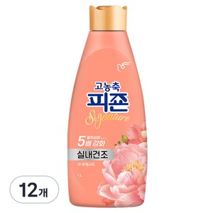 피죤 시그니처 실내건조 고농축 섬유유연제 라 피에스타 본품, 1L, 12개