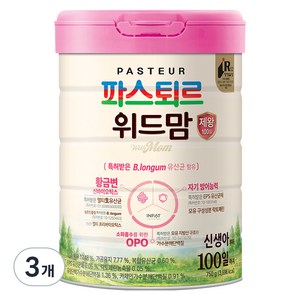 파스퇴르 위드맘 100일 제왕 분유, 750g, 3개