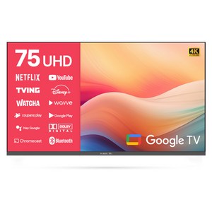 와이드뷰 4K UHD 구글3.0 스마트 TV, 190cm(75인치), WGE75UT1, 벽걸이형, 방문설치