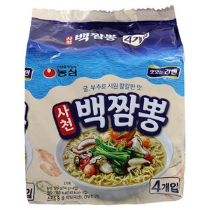 농심 사천백짬뽕 94g, 4개