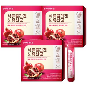 한국바이오셀 석류콜라겐 & 유산균 영양제, 60g, 3개