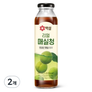 백설 리얼 매실청, 310ml, 2개