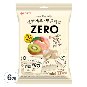 롯데제과 제로 후르츠 젤리, 6개, 238g