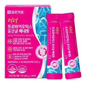 일양약품 이너 프로바이오틱스 유산균 베네핏 30p, 60g, 1개