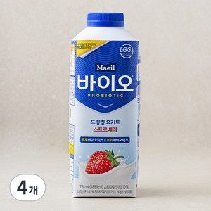 매일바이오 드링킹 요거트 딸기, 750ml, 4개