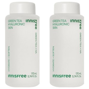 [비건뷰티] 이니스프리 New 그린티 히알루론산 스킨, 170ml, 2개