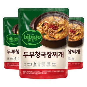 비비고 두부 청국장찌개, 460g, 3개