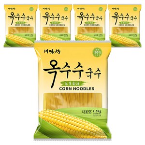 천미방 옥수수 국수, 2.5kg, 5개