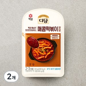 다담 매콤떡볶이 양념, 140g, 2개