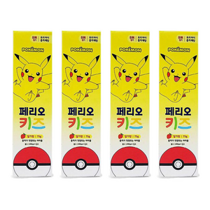 페리오 키즈 포켓몬스터 치약 딸기향, 75g, 4개