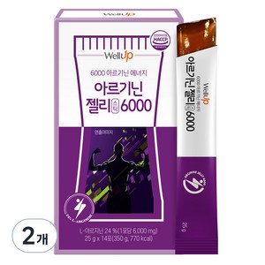 웰업 아르기닌 젤리스틱 6000, 350g, 2개