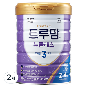 일동후디스 트루맘 뉴클래스 분유 3단계 12개월 이후, 800g, 2개