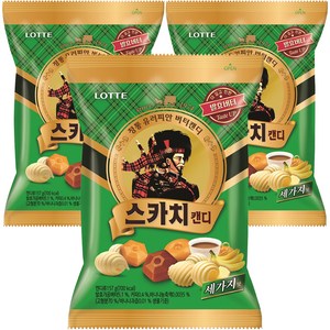 롯데웰푸드 스카치 세가지맛 캔디, 157g, 3개