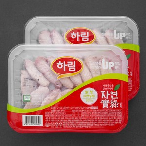 하림 자연실록 무항생제 인증 닭윙 아랫날개 (냉장), 350g, 2개