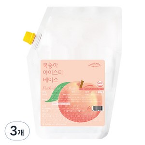 서울팩토리 복숭아 아이스티 베이스, 2kg, 3개