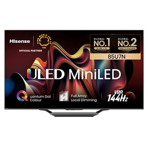 HISENSE 4K ULED Mini LED 스마트TV, 215cm(85인치), 85U7N, 스탠드형, 방문설치