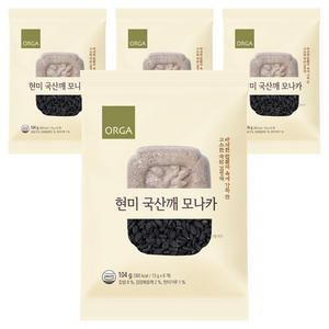올가홀푸드 현미 국산깨 모나카, 104g, 4개