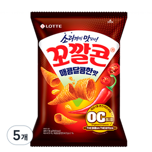 꼬깔콘 매콤달콤한 맛, 134g, 5개