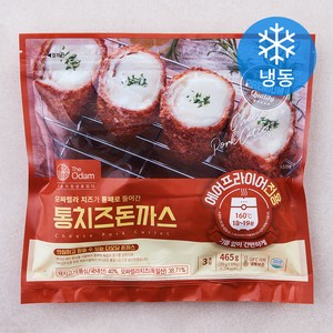 더오담 통치즈 돈까스 에어프라이어 3입 (냉동), 465g, 1개