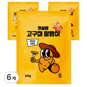 햇살팜 고구마 말랭이, 100g, 6개